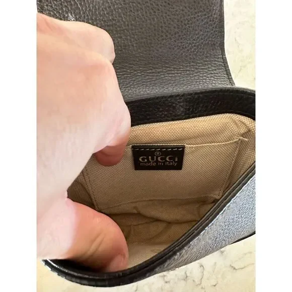 Gucci Interlocking G Leather Soho Small Tassels Handbag Black - Picture 4 of 6